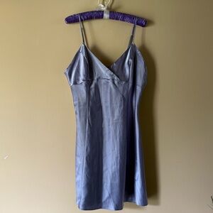 Sleek Lilac Satin Slip Dress
